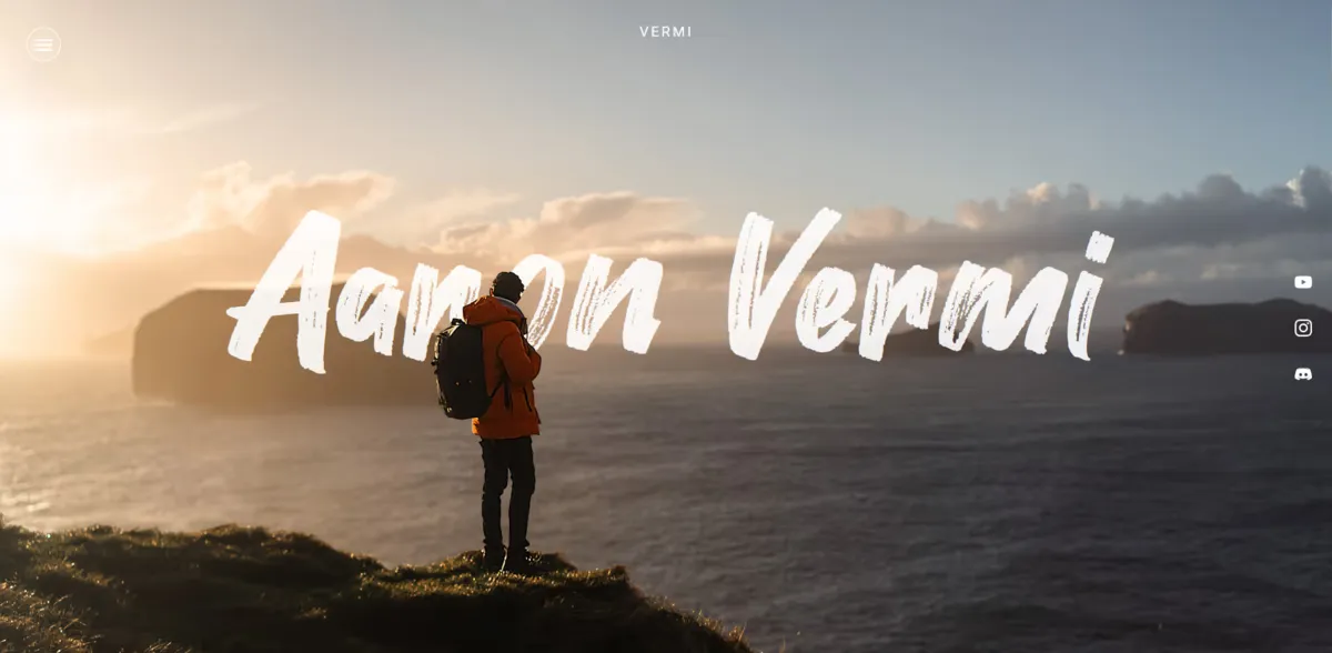 Das Vermi-Layout mit bildschirmfüllendem Foto