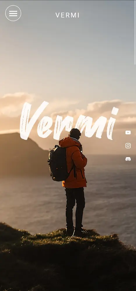 A preview of the vermi layout's hero