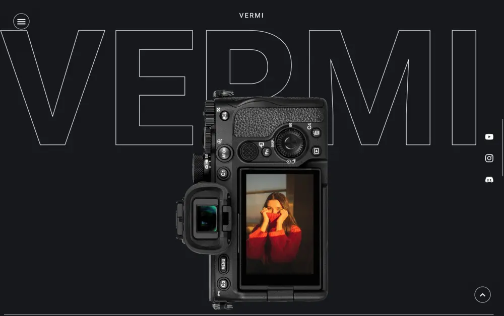 A preview of the vermi layout's showcase section